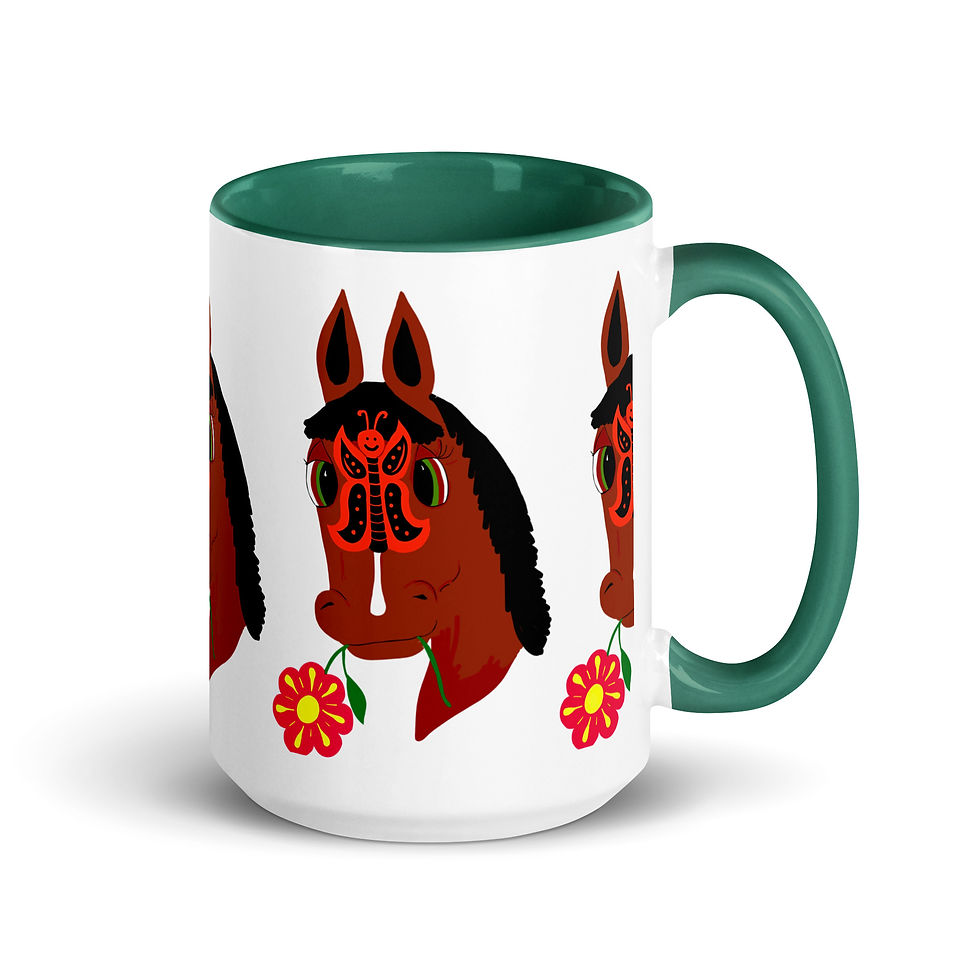 Miniatura: Tazza con interno colorato ELOISE FARFALLA