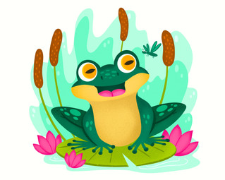 Frog and Dragonfly