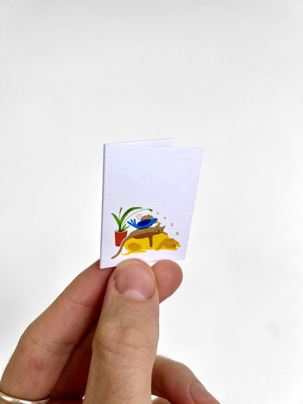 Thumbnail: Mini Sleepy Animals Greeting Card