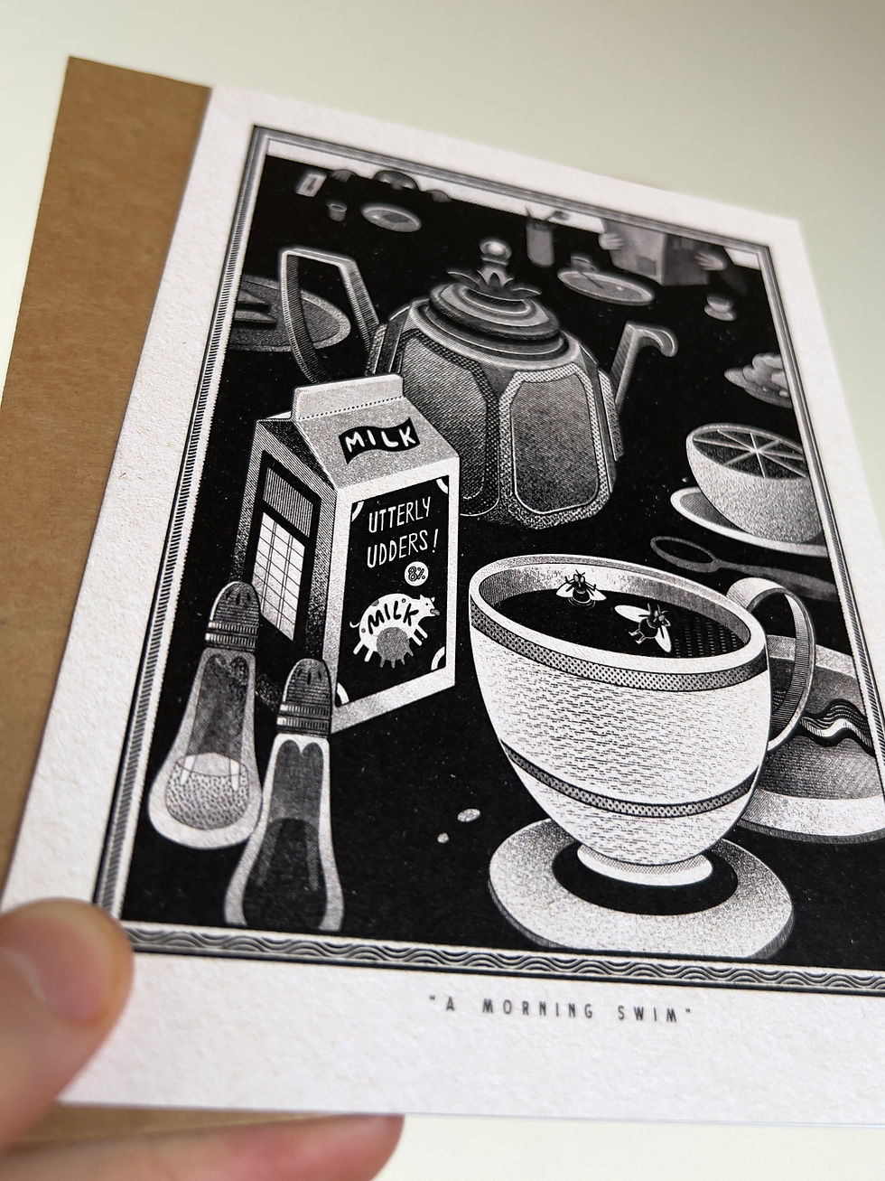 Thumbnail: A Morning Swim Greeting Card