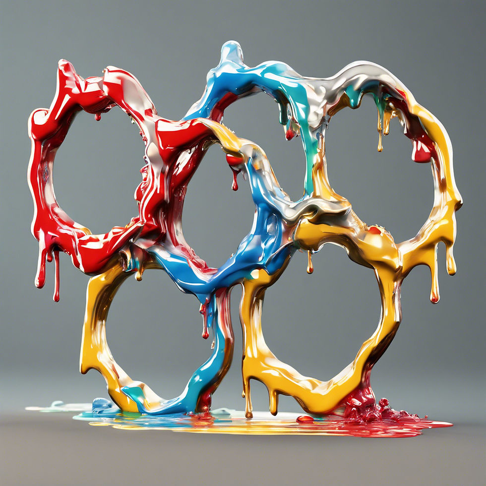 Olympic logo melting