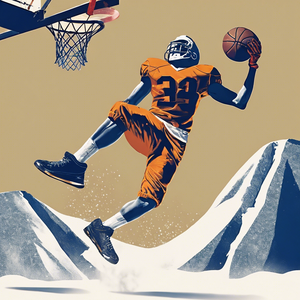 Guy dunking in the Swiss Alps