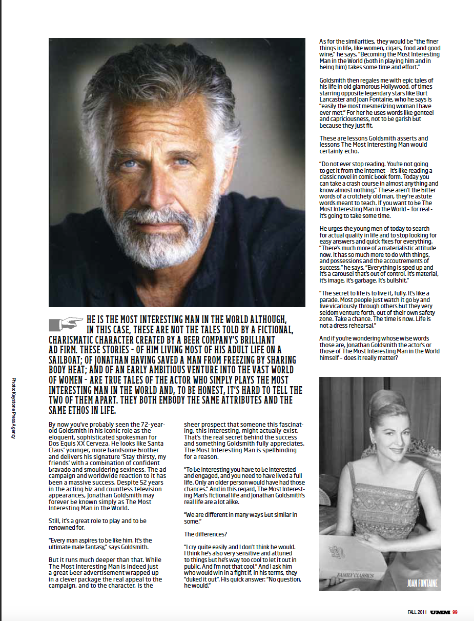 Jonathan Goldsmith Interview