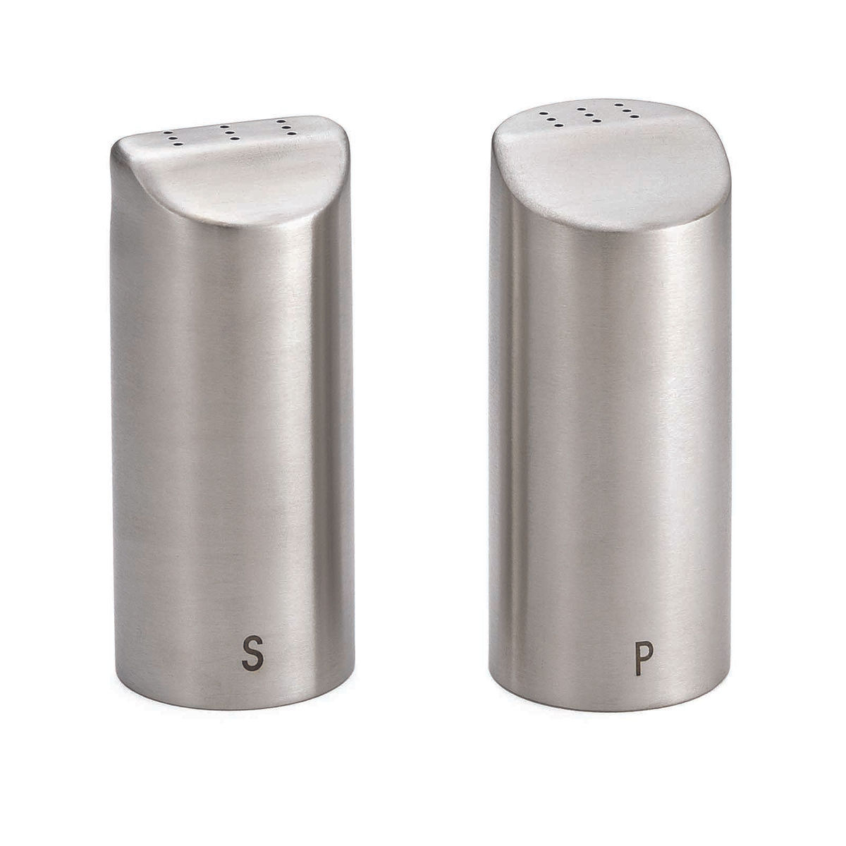 Tablecraft Stainless Steel Angled Salt & Pepper Shaker, 2 oz.