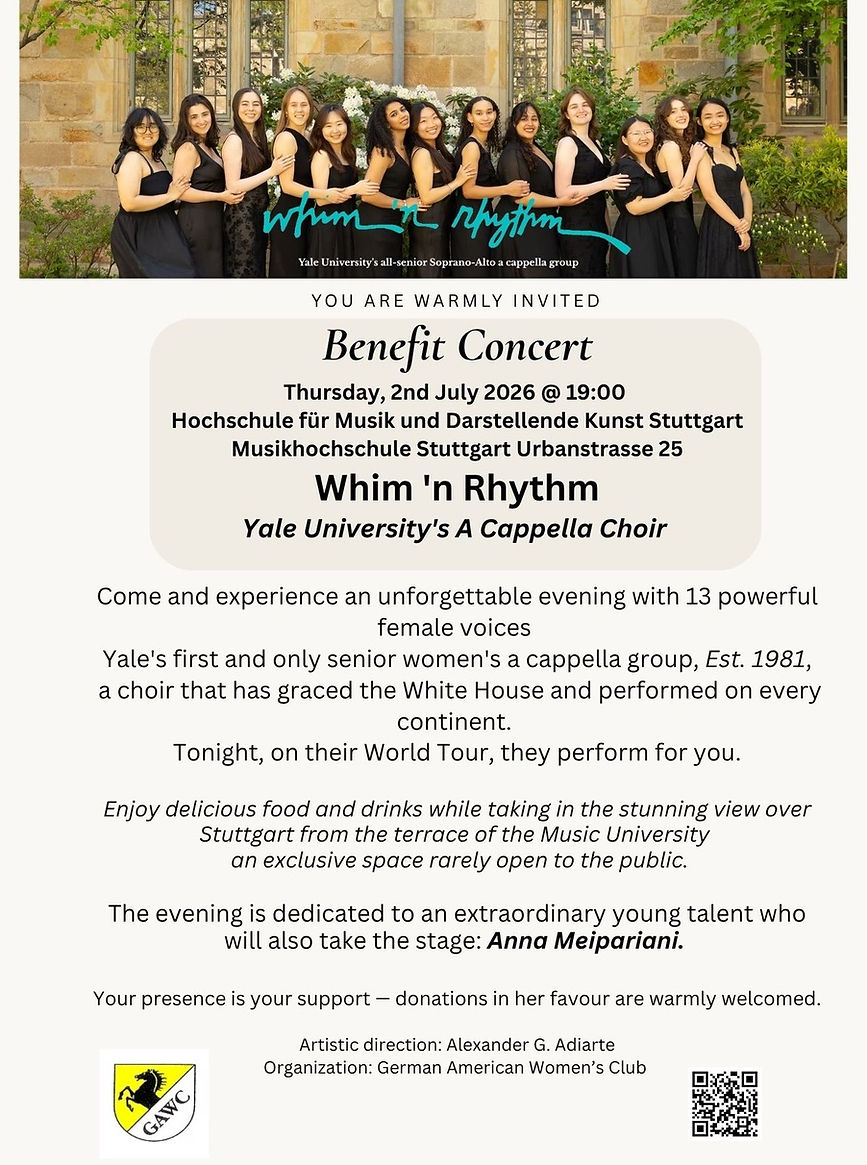 Whim 'n Rhythm - yale- a capella- choir - benefit- concert - german- american - womens - c