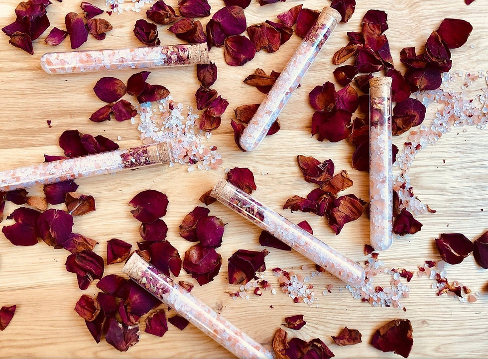 Thumbnail: Epsom Salt and Dried Floral Test Tube Spa Gift
