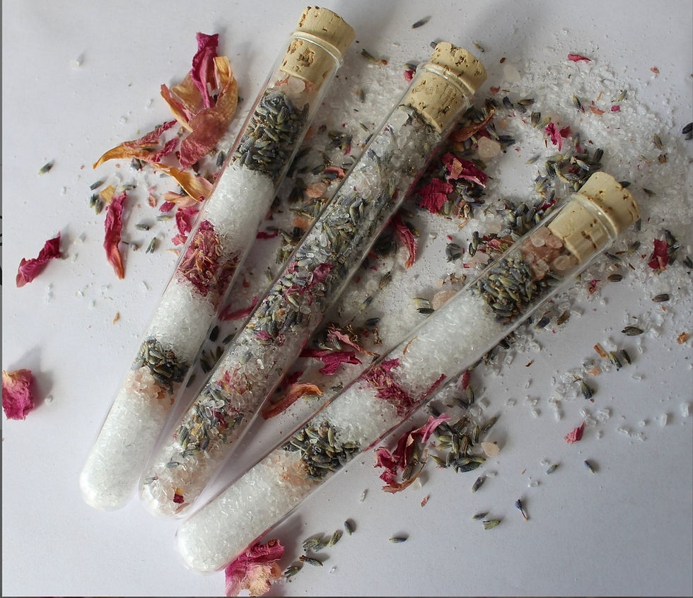 Thumbnail: Epsom Salt and Dried Floral Test Tube Spa Gift