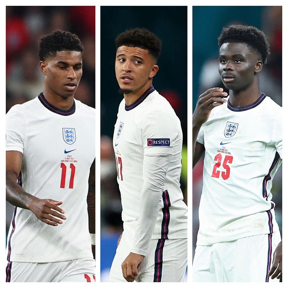 Rashford, Sancho, Saka, Euro 2020 Final