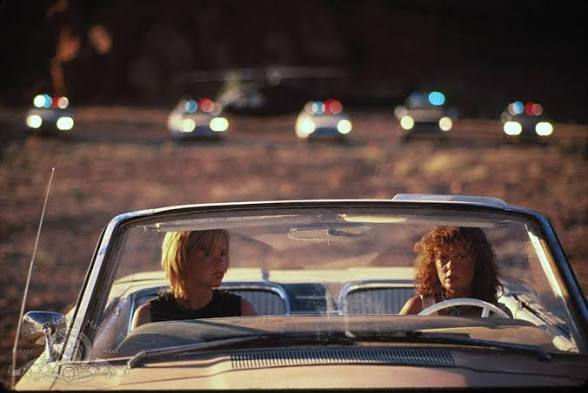 Thelma and Louise surrounded by cops at the end of the film.