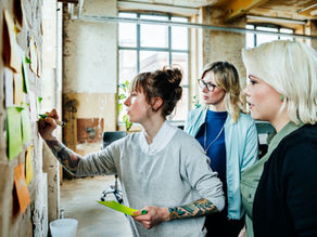 Colleagues brainstorming