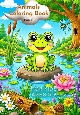 2ч Animals Coloring Book For Kids