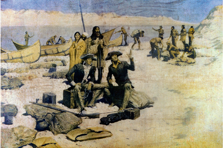 Lewis and Clark on the Columbia River