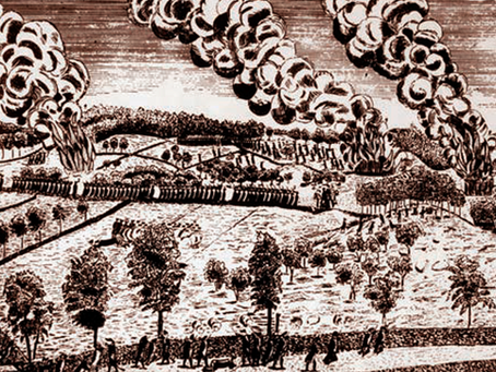 The Battle of Lexington, engraving from a contemporary drawing by Ralph Earle, April 19, 1775