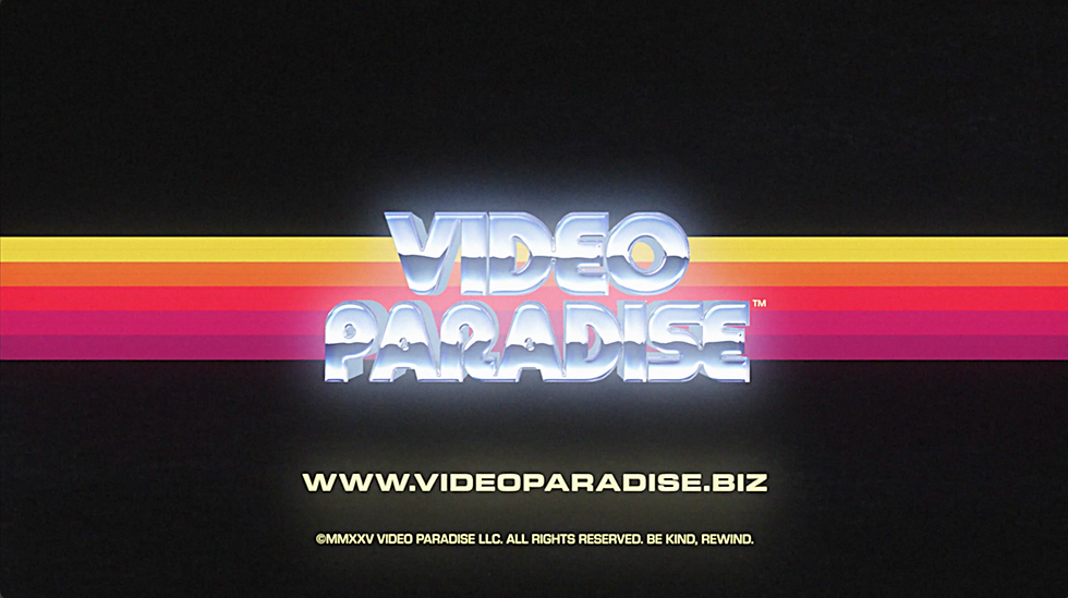 80s/90s VHS-style company logo for Video Paradise, LLC