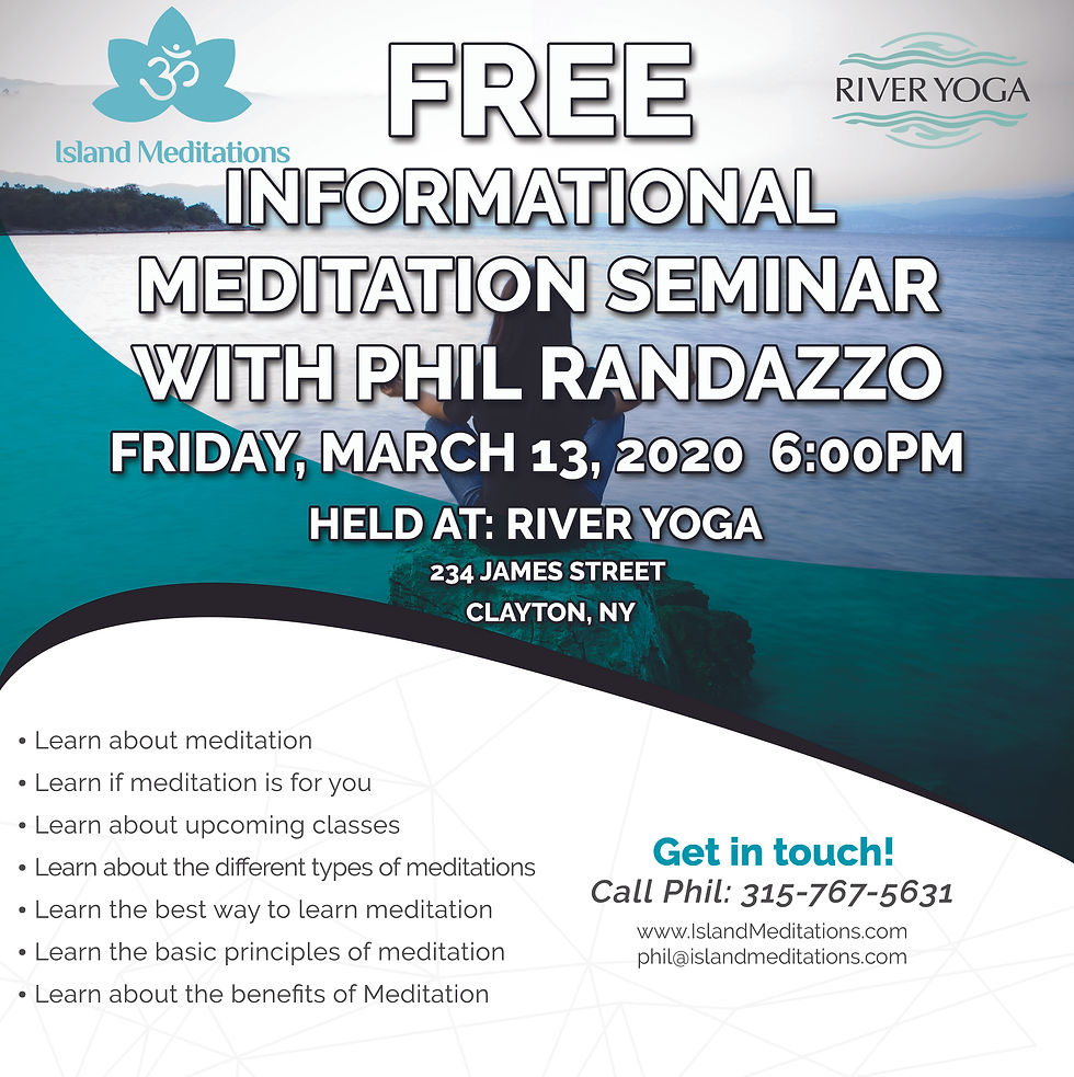 FREE Informational Meditation Seminar with Phil Randazzo!
