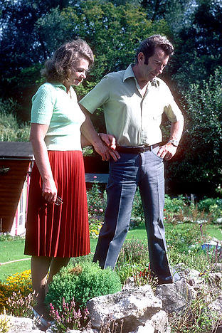 Mum and Dad in our Back Garden