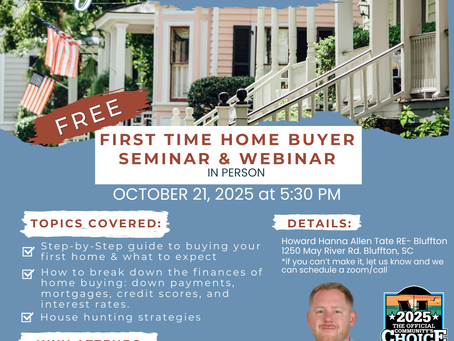 Say Hello to Your First Home- Free First-Time Homebuyer Seminar in Bluffton