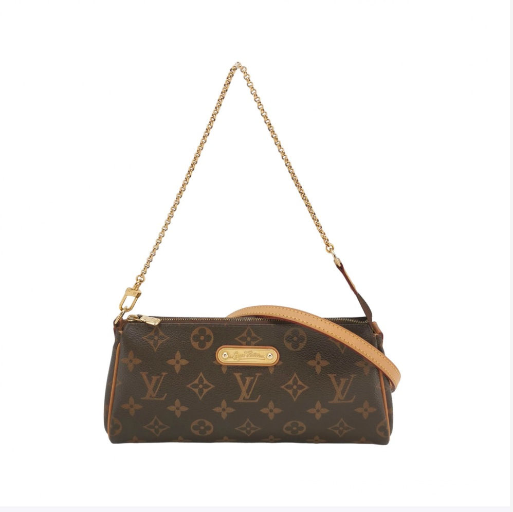 Louis Vuitton Eva, канва Monogram, золотиста фурнітура