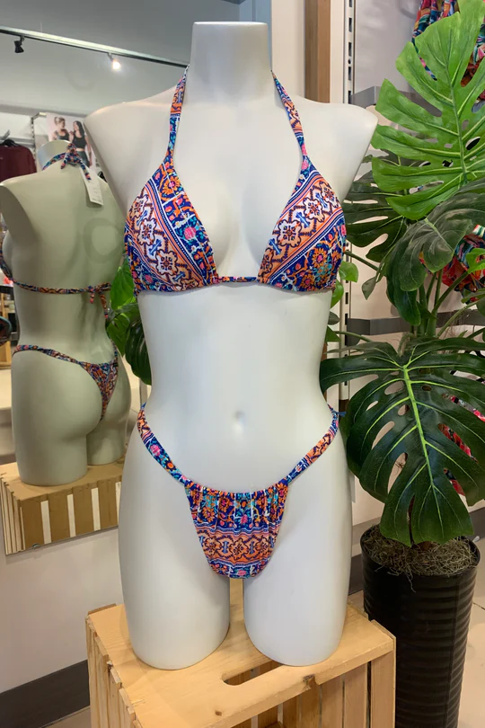Swimsuits displayed on mannequins