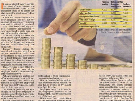 Maximising the Benefit of Salary Sacrifice