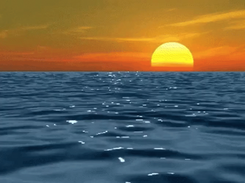 It's a trashy sunset animation