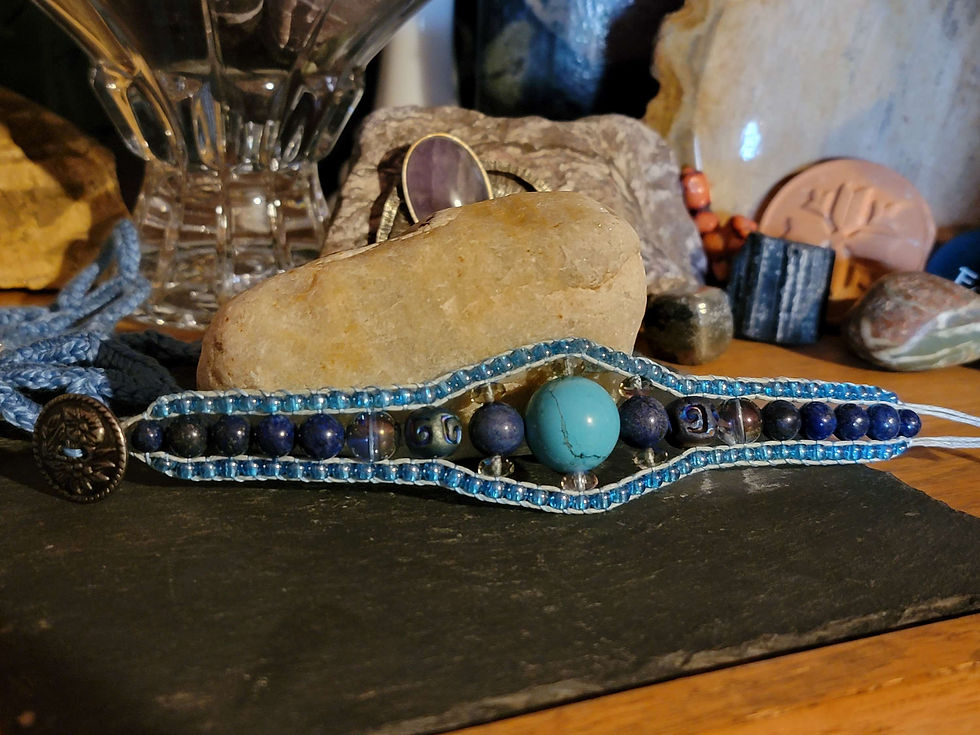 Thumbnail: Turquoise & Lapis Lazuli Healing Bracelet 