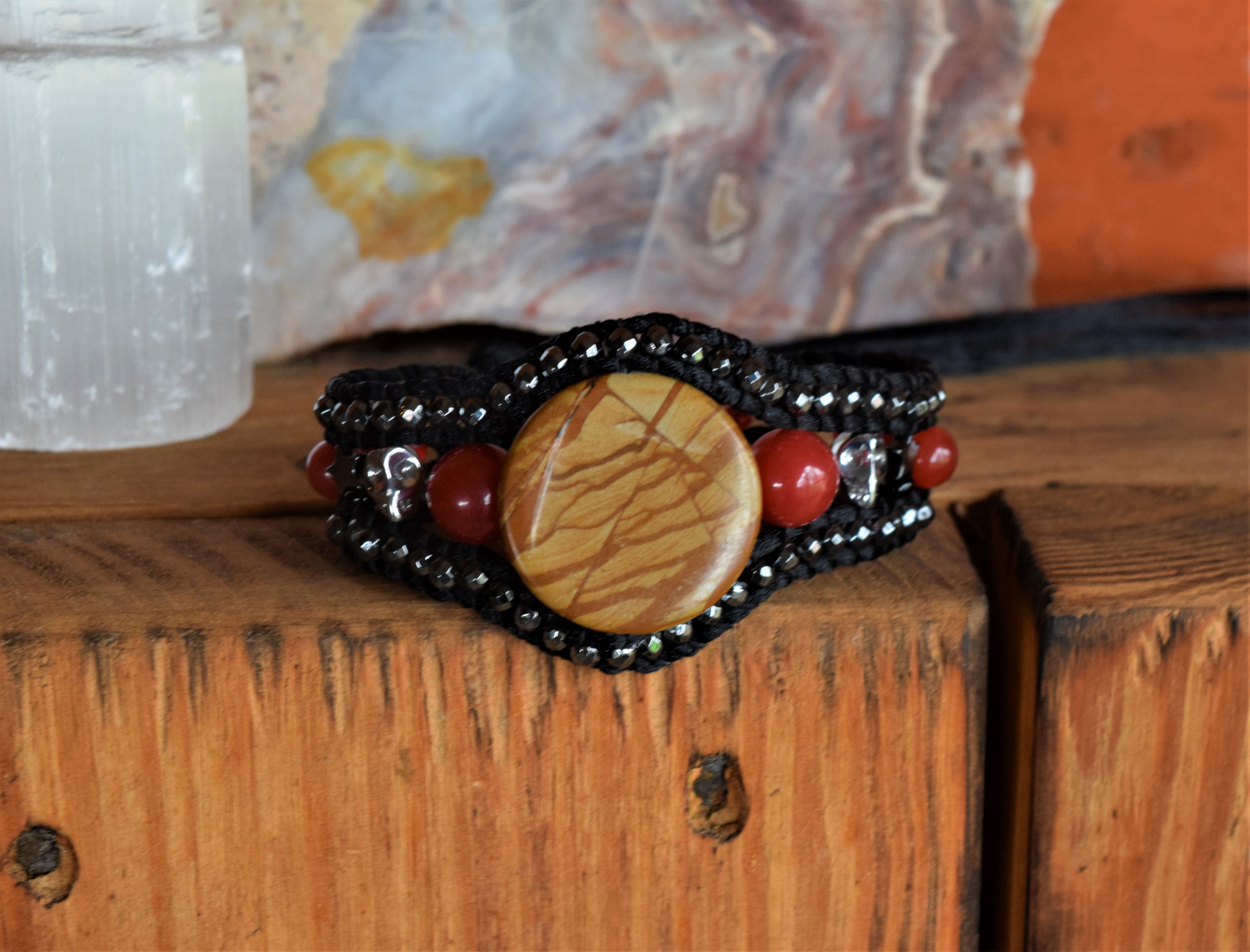 Mars Inspired Picture Jasper Bracelet