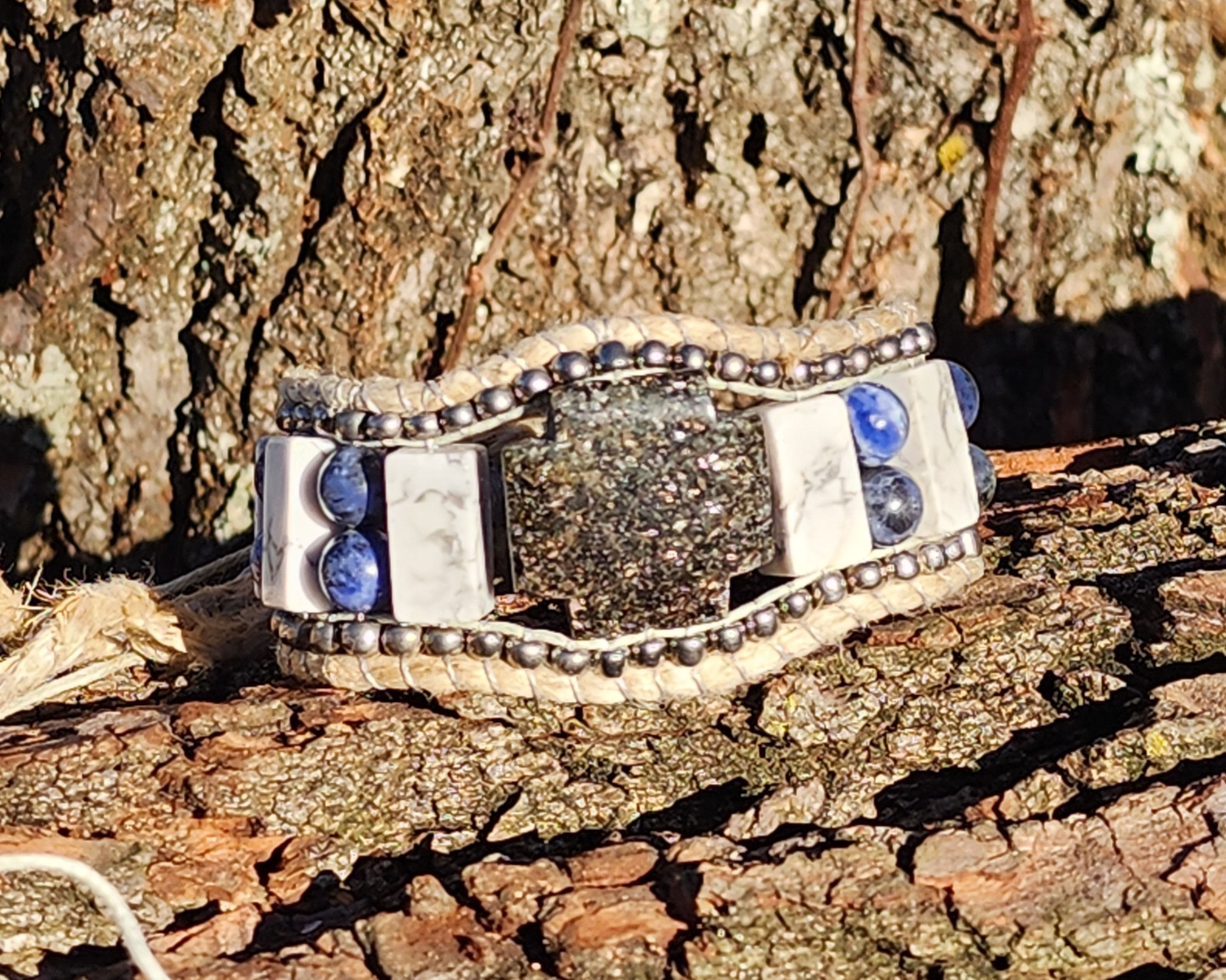 Intuition & Truth Bracelet- Schist, Howlite, & Sodalite