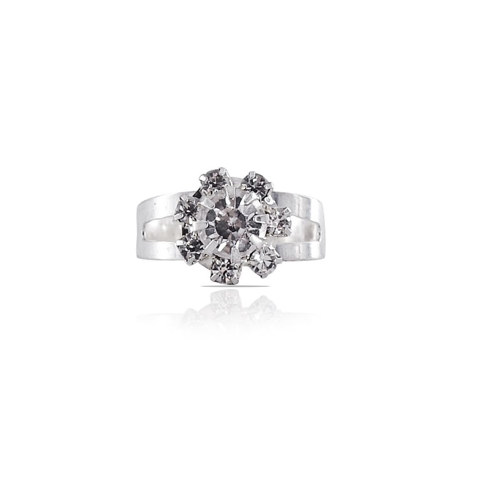 Thumbnail: Full Stone Rhodium Jewelry Set 24673