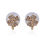 Thumbnail: Full Stone Clover Gold Earring BJADJ0114F
