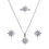 Thumbnail: Stars with Stones Rhodium Jewelry Set 26691