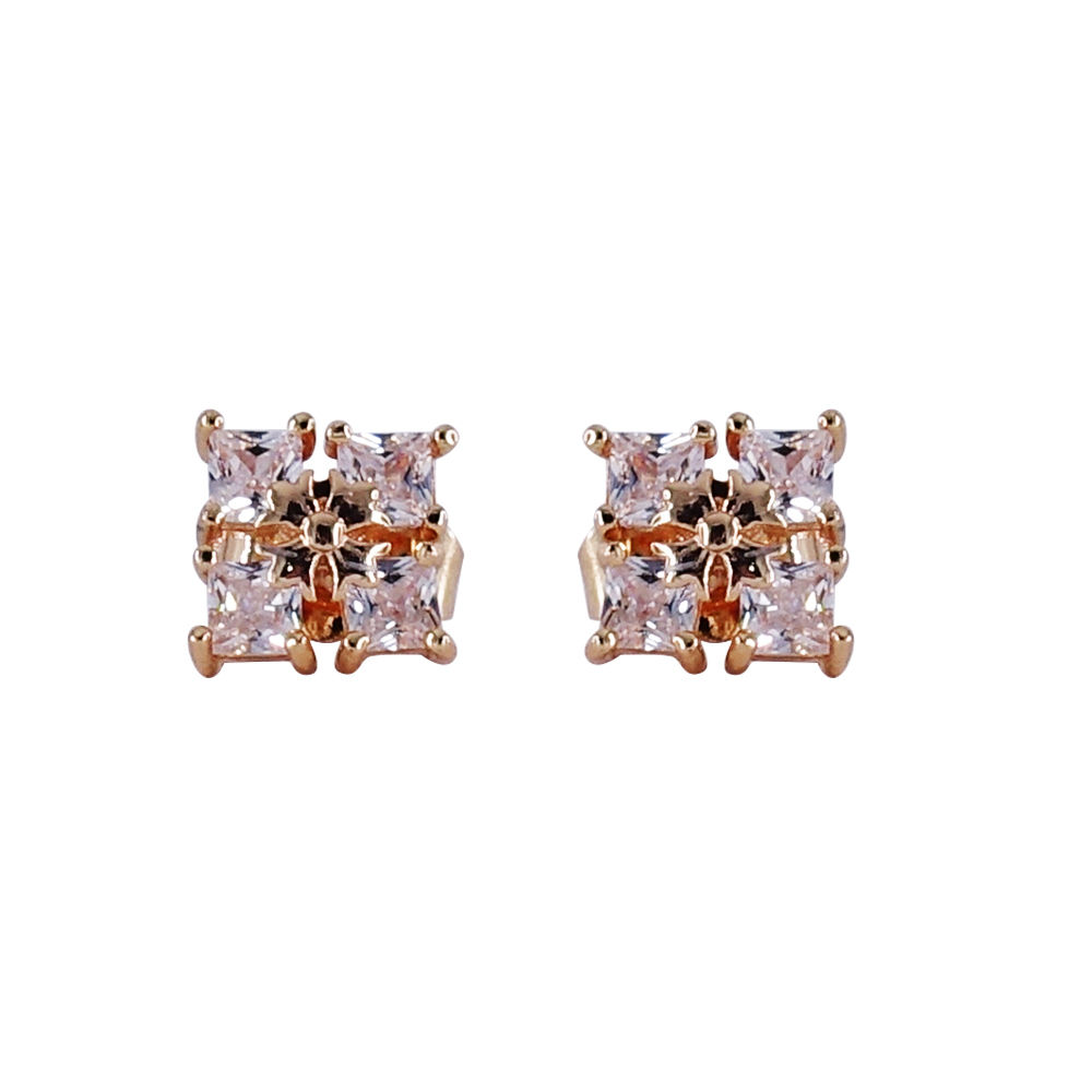 Full Big Stone Gold Earrings BJADA0242B