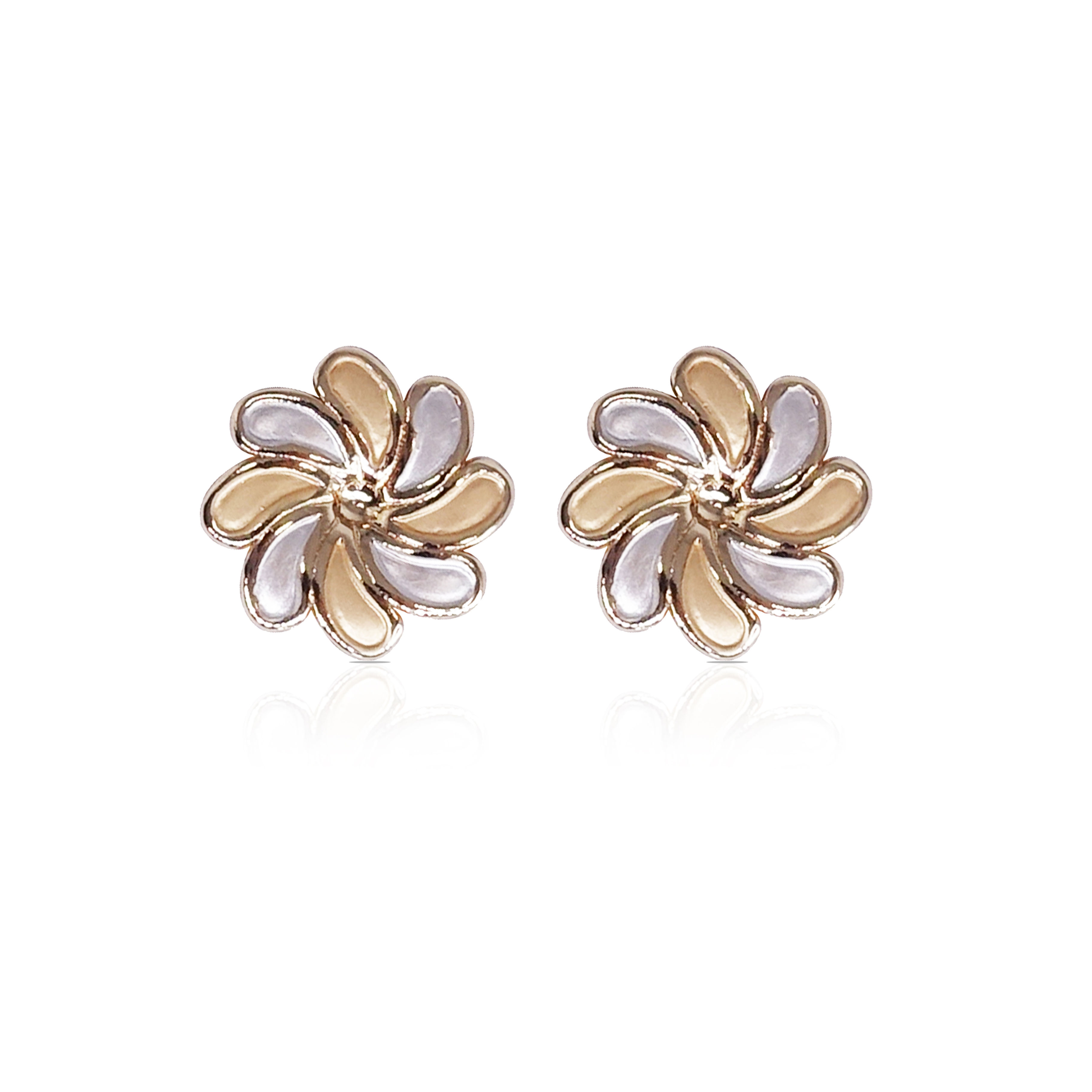 Two Tone Flower Earring 20656