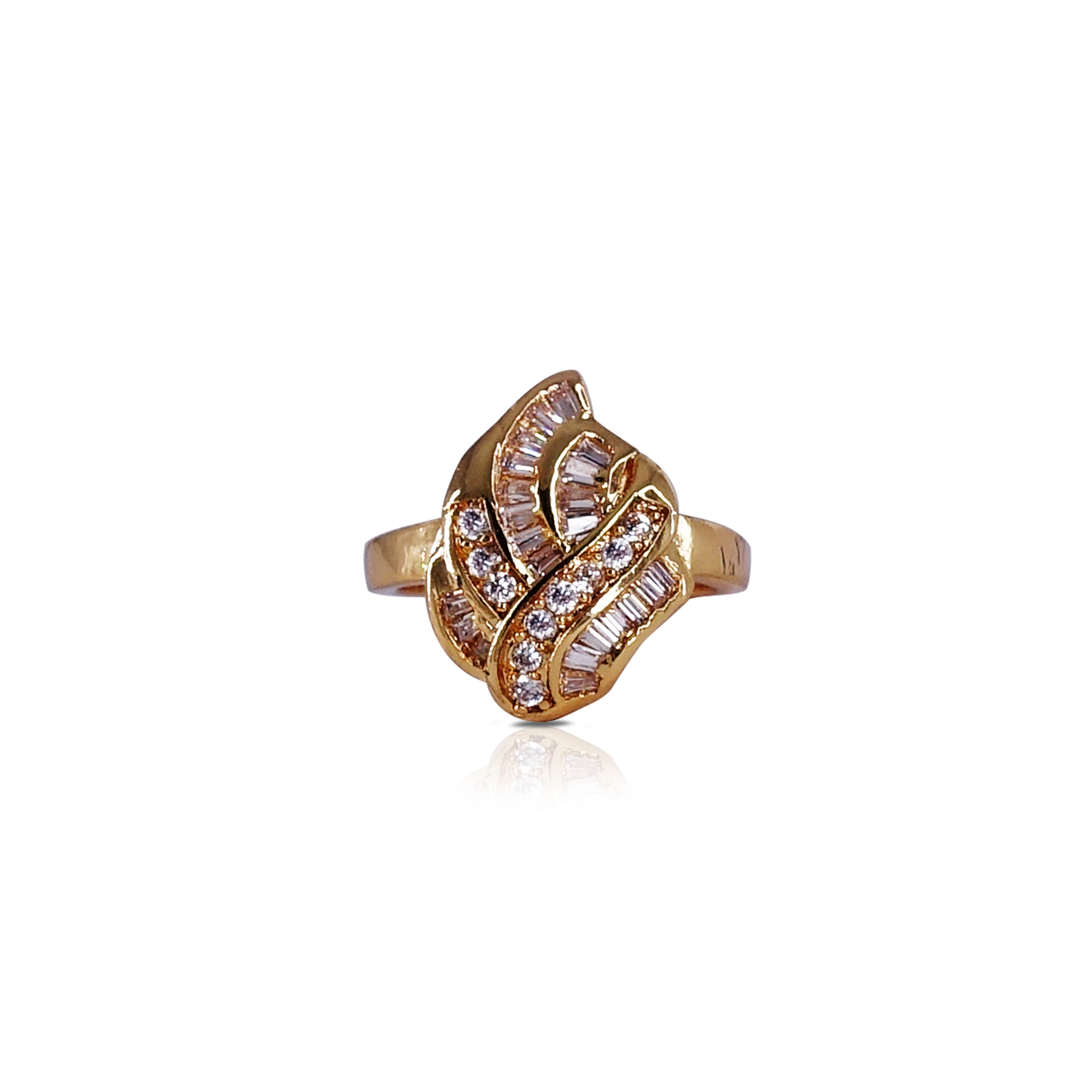Gold Leaf Design Ring 22018
