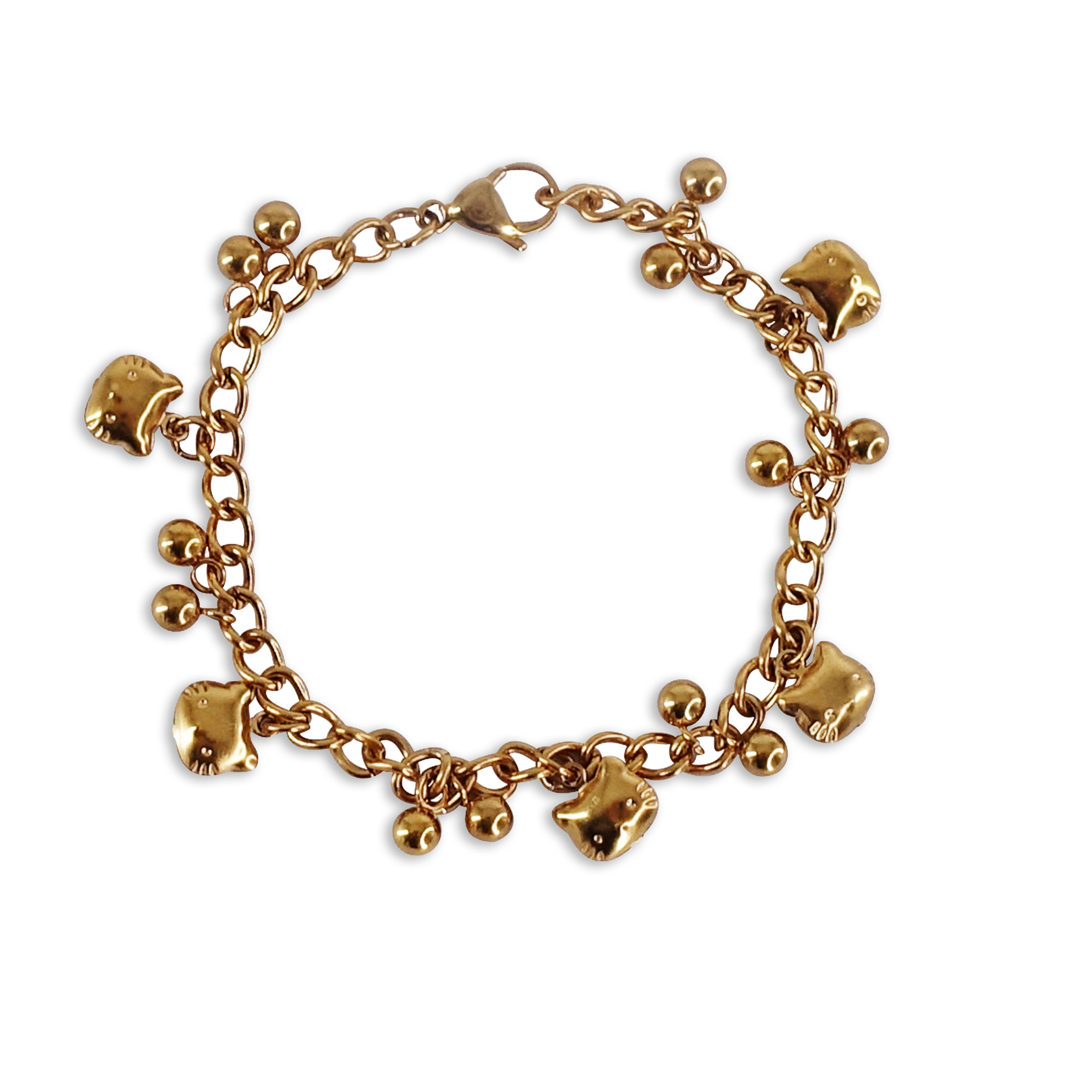 Stainless Gold with Hello Kitty Design Bracelet EBGCY0021R