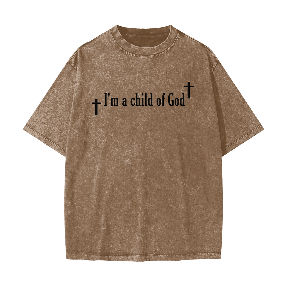 Thumbnail: -EXE Streetwear American Vintage Waxed Dyed Washed Heavyweight T-Shirt-