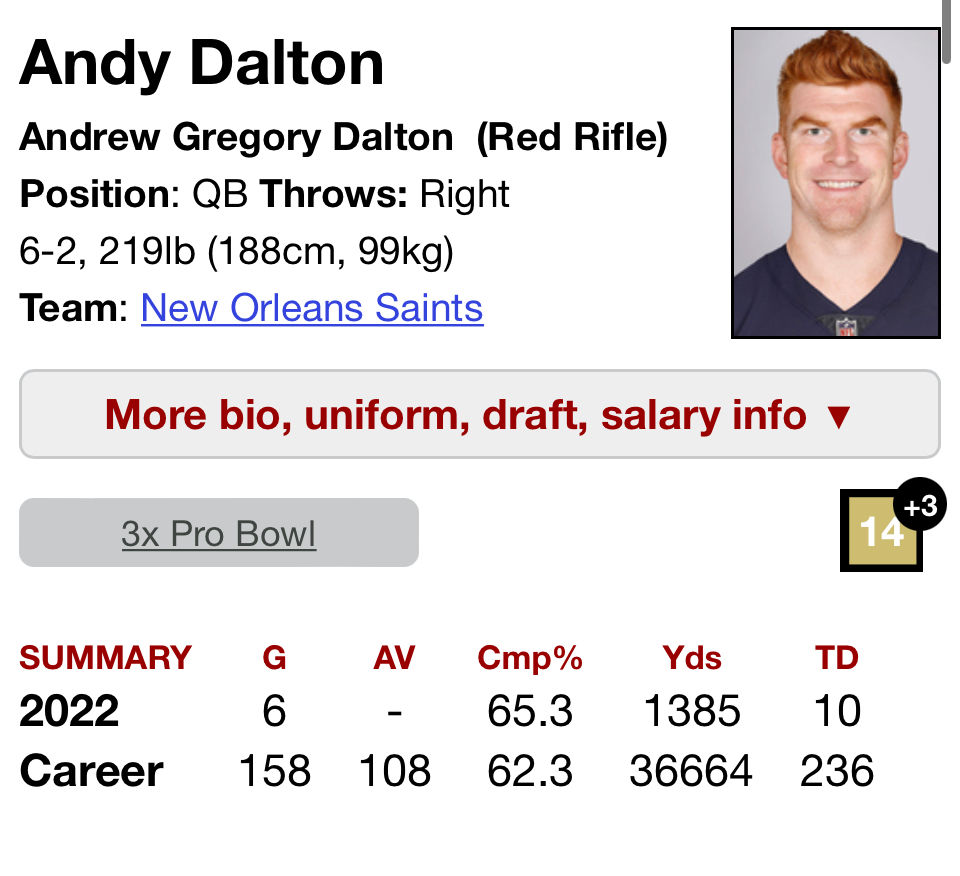 Andy Dalton vs Troy Aikman
