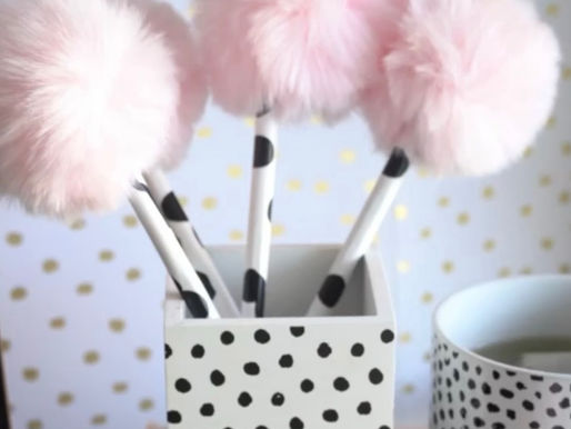 DIY Pom Pom Pencils