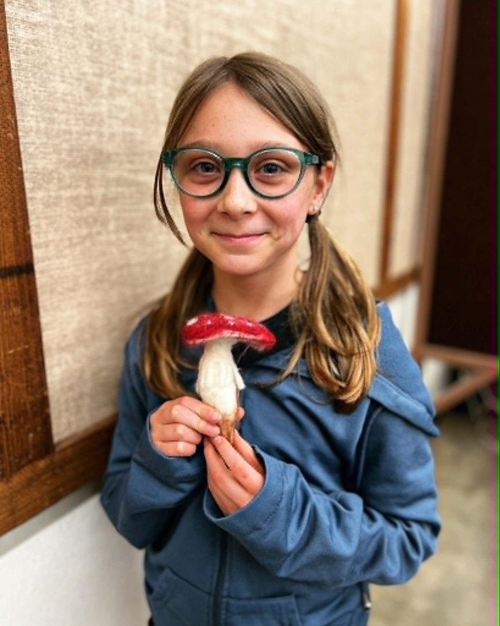 Thumbnail: Make Wool Needle Felted Amanitas. Myco Robinson - October 3, 2026  1:00-3:00PM