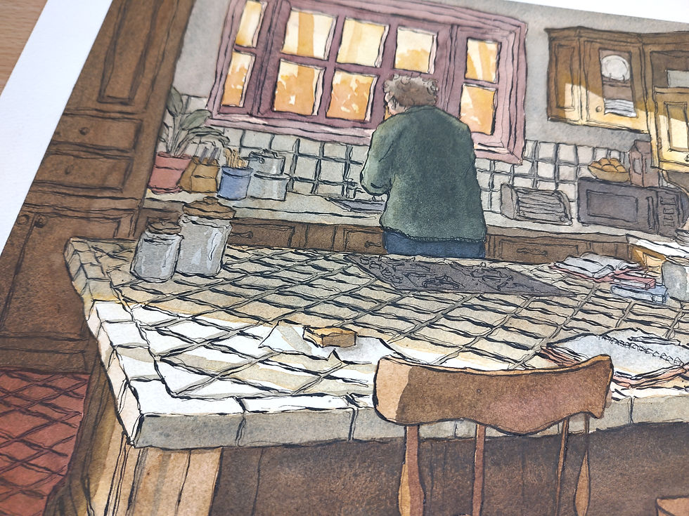 Miniature : Cuisinière - œuvre originale