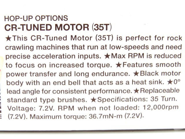 Thumbnail: Tamiya CR-Tuned Motor (35T) for R/C Crawler  (Hop-up Options Part) 54114