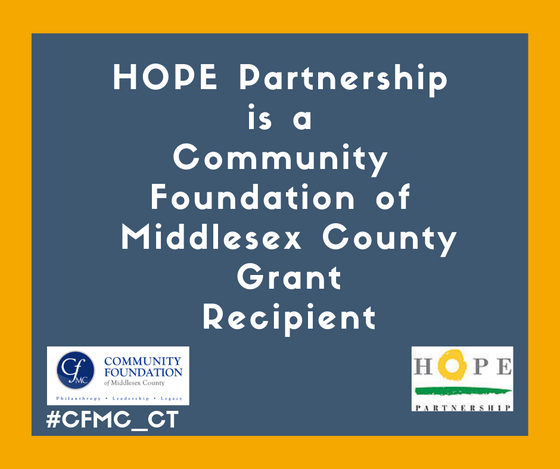 HOPE PARTNERSHIP, INC. RECEIVES $4,000 GRANT FROM THE COMMUNITY FOUNDATION OF MIDDLESEX COUNTY
