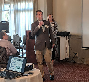 Tony Lyons, president, Board of Directors, addresses FRIENDraiser audience