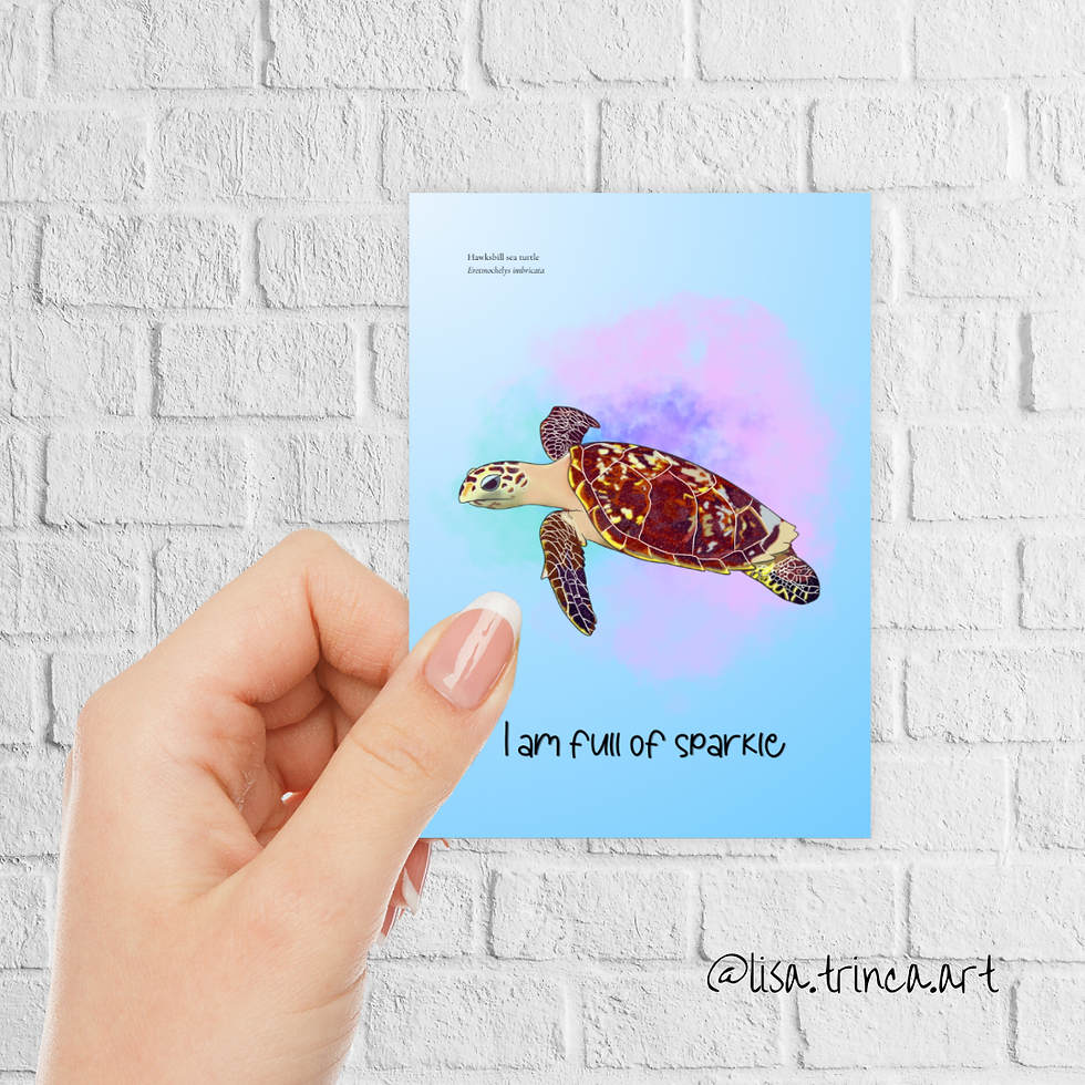Thumbnail: Sea animal affirmation cards