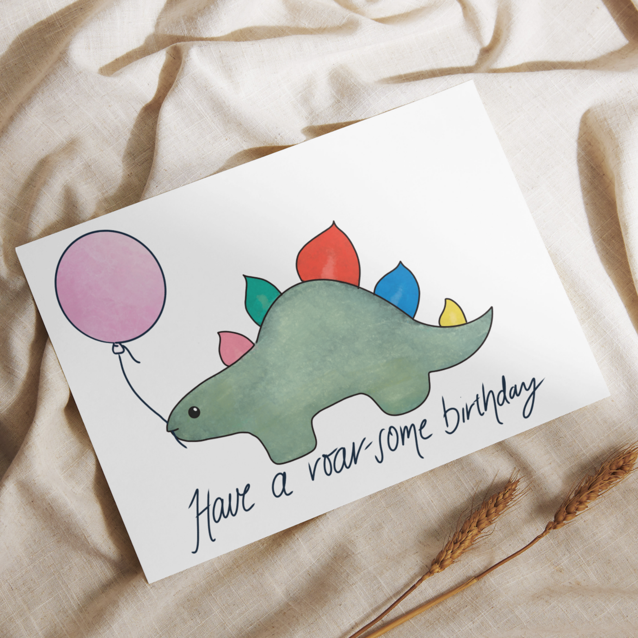 Dinosaur birthday card