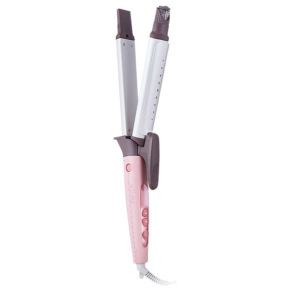 Thumbnail: TESCOM elims me Negative Ion 2WAY Straightener Curling Steam Hair Iron (Pink)