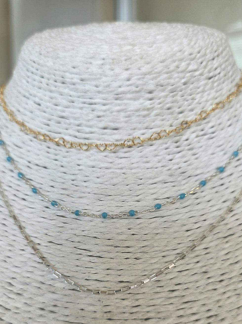 Thumbnail: Simple chain necklace gold or silver components 