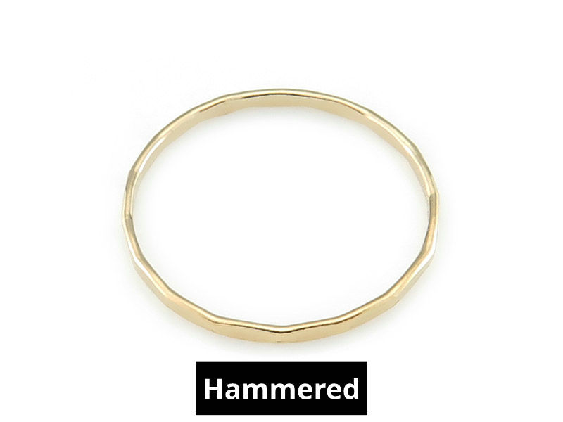 Thumbnail: Sterling silver or Gold beaded, wavy, twisted or sparkle stacking