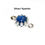 Thumbnail: 6mm Abrigale fancy connector with gemstone Gold and Silver 
