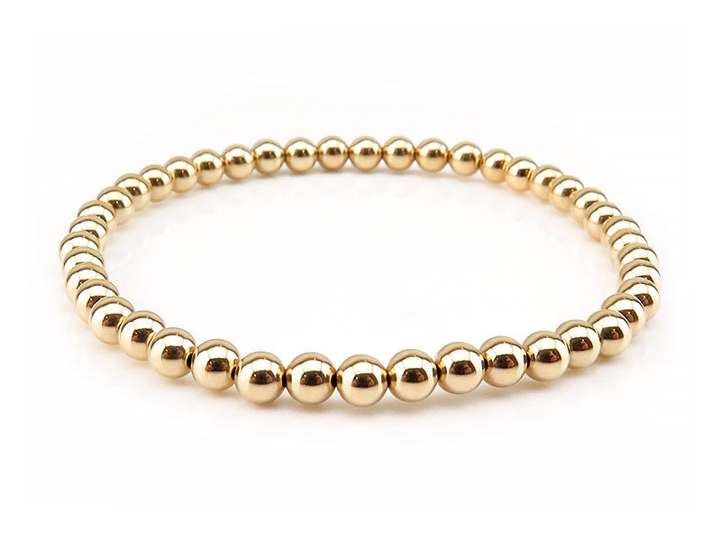 Thumbnail: Sterling silver / Gold beaded bracelet Jewellery component Make your own